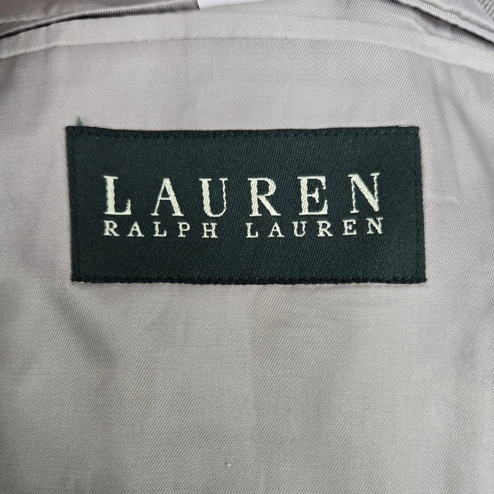 Lauren Ralph Lauren Men‎ Blazer 44S Gray Silk Wool Sport Coat Button